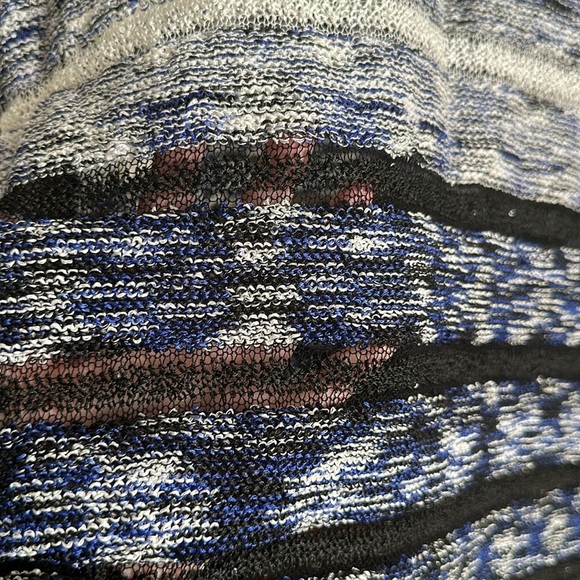 ALFANI Lightweight Ombre Stripe Semi-Sheer Sweater Tunic Sequined Casual Chic XL - Picture 6 of 14